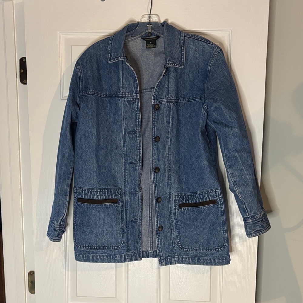 Bushwhacked Barn Jacket Blue Denim with Brown Accents